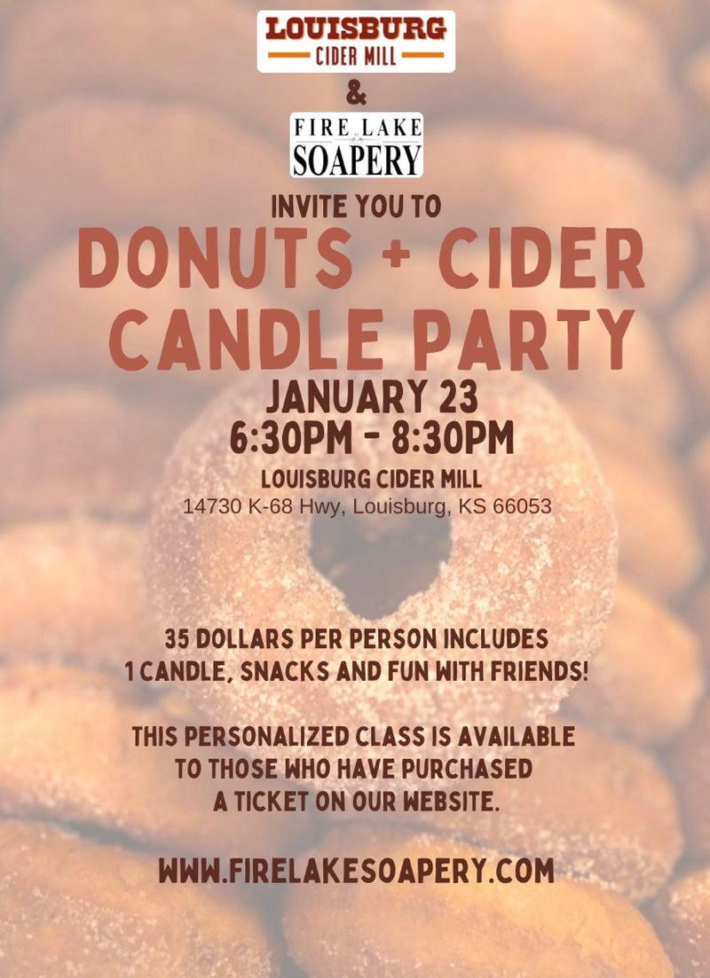 Louisburg Cider Mill Candle event January 23rd